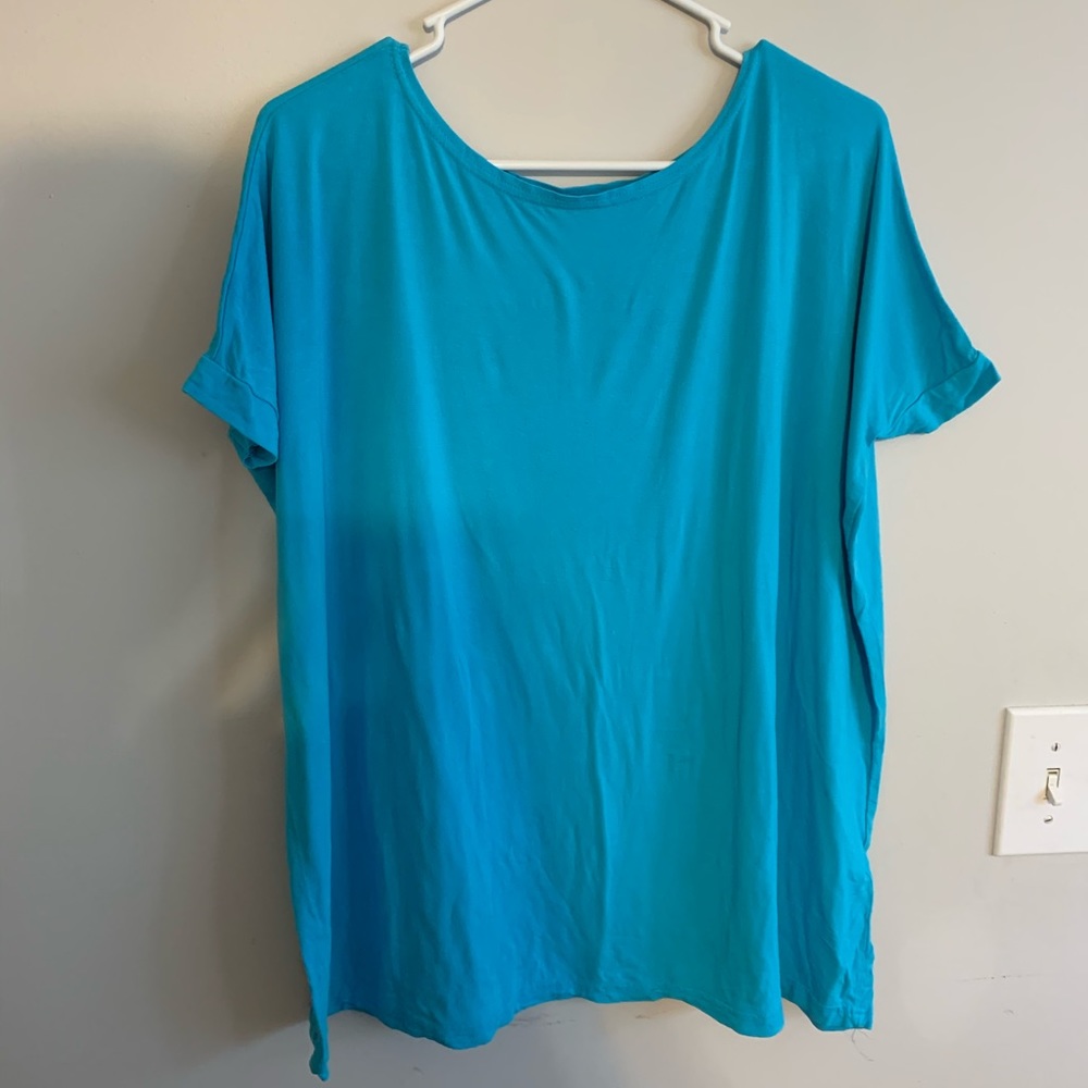 Blue Piko Top Short Sleeve